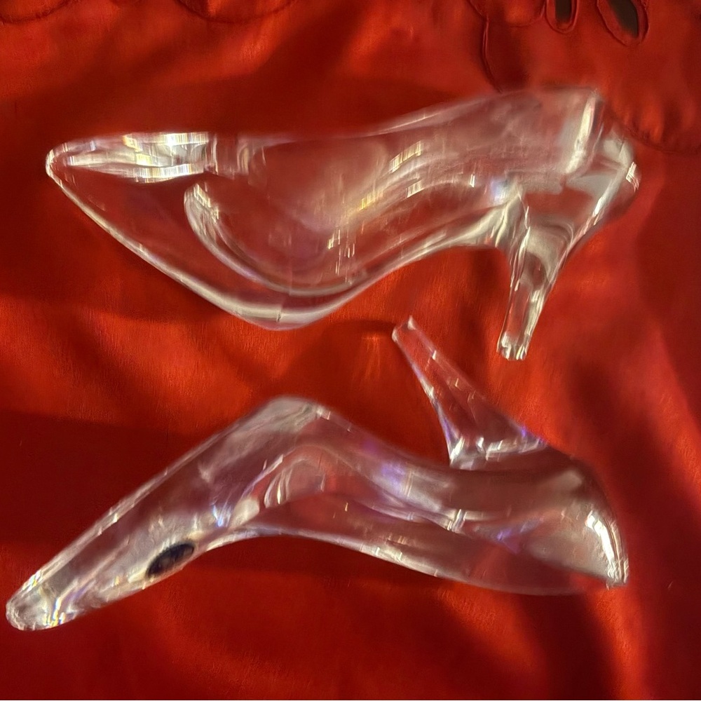 Clear Glass High Heel Decor
